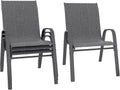 Betterhood Patio Chairs Set of 4 - Wide Stackable Outdoor Chairs