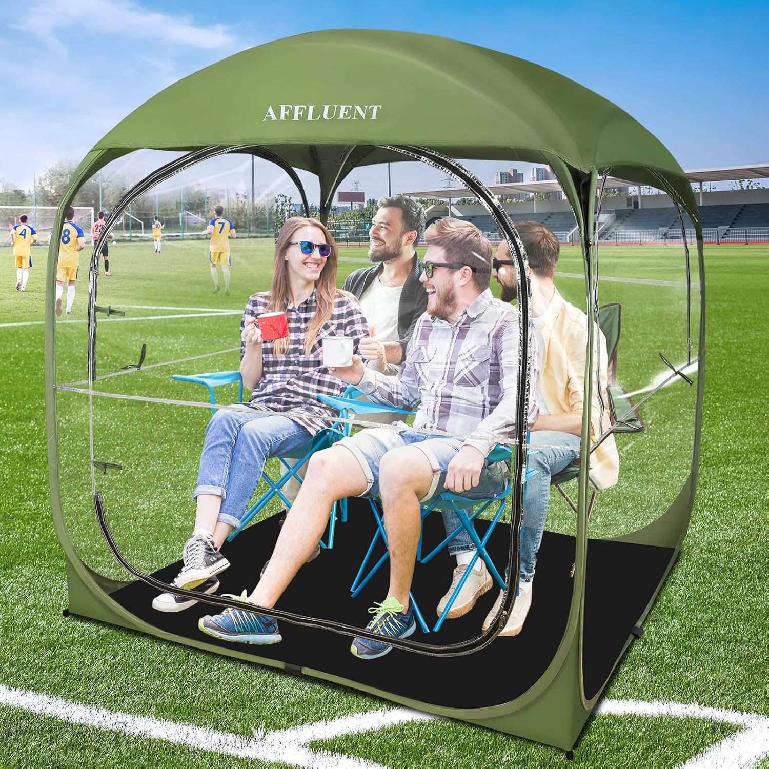 AFFLUENT Clear Bubble Pop Up Tent - All Weather Shelter
