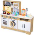 Lil' Jumbl Kids Wooden Natural Color Kitchen Set - Real Water Play