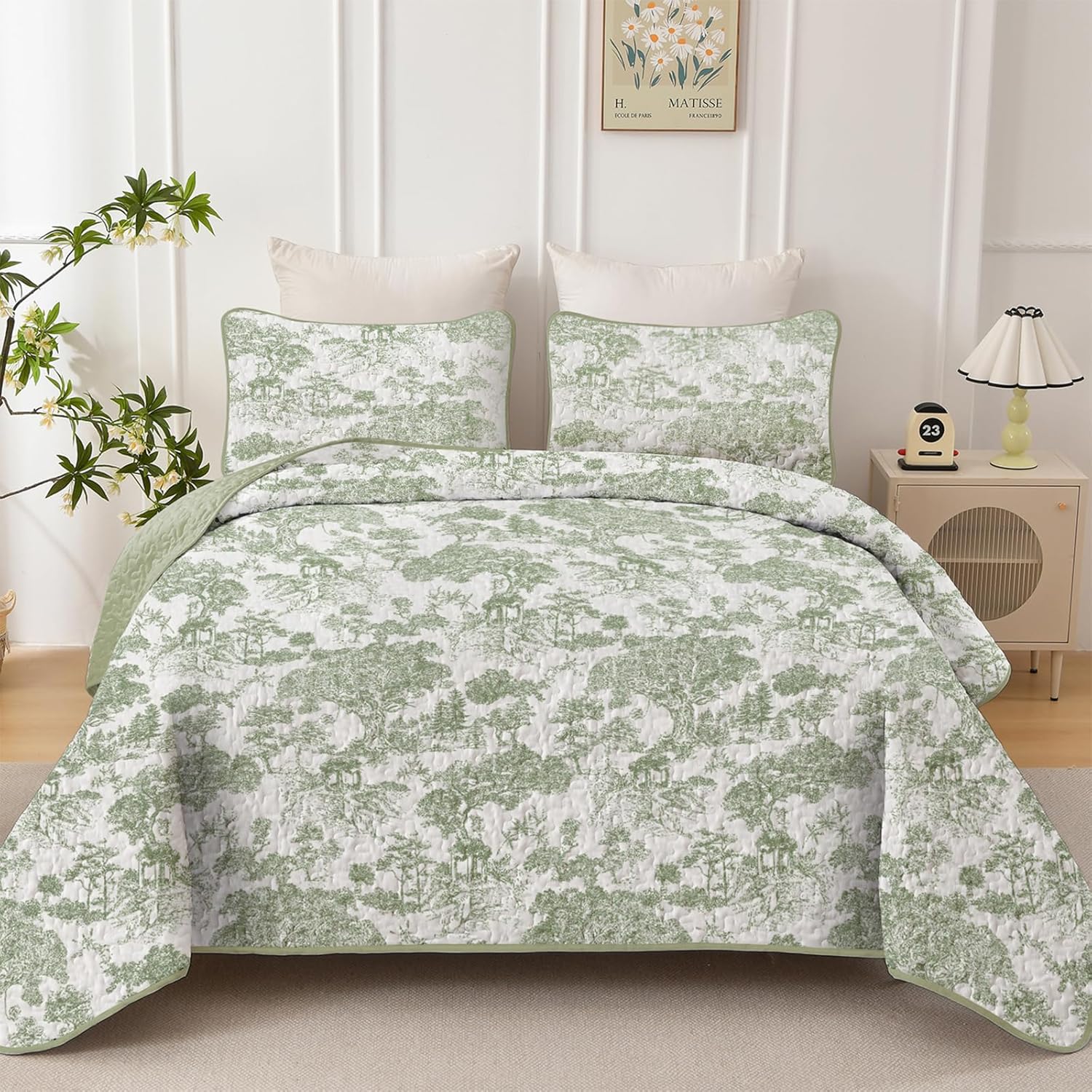 Botanical Quilt Set Twin Size by WONGS BEDDING - Soft & Stylish