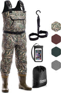 Foxelli Chest Waders Waterproof 4mm Neoprene Waders - Warm, Durable on