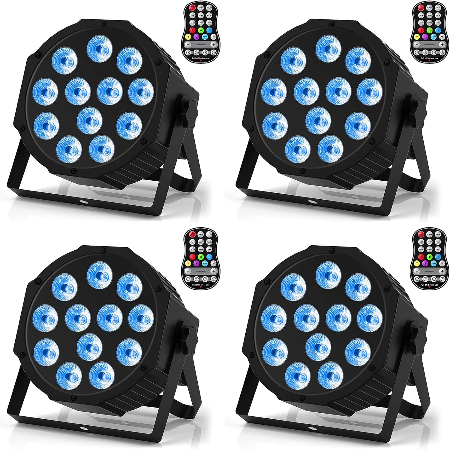 Rechargeable Par Lights RGBW 4-in-1 LED Uplights for Events