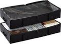 Under Bed Storage Containers 2 Pack - Slim Clear Organizers