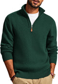 PJ PAUL JONES Mens Quarter Zip Pullover Sweater - Casual Slim Fit Knit