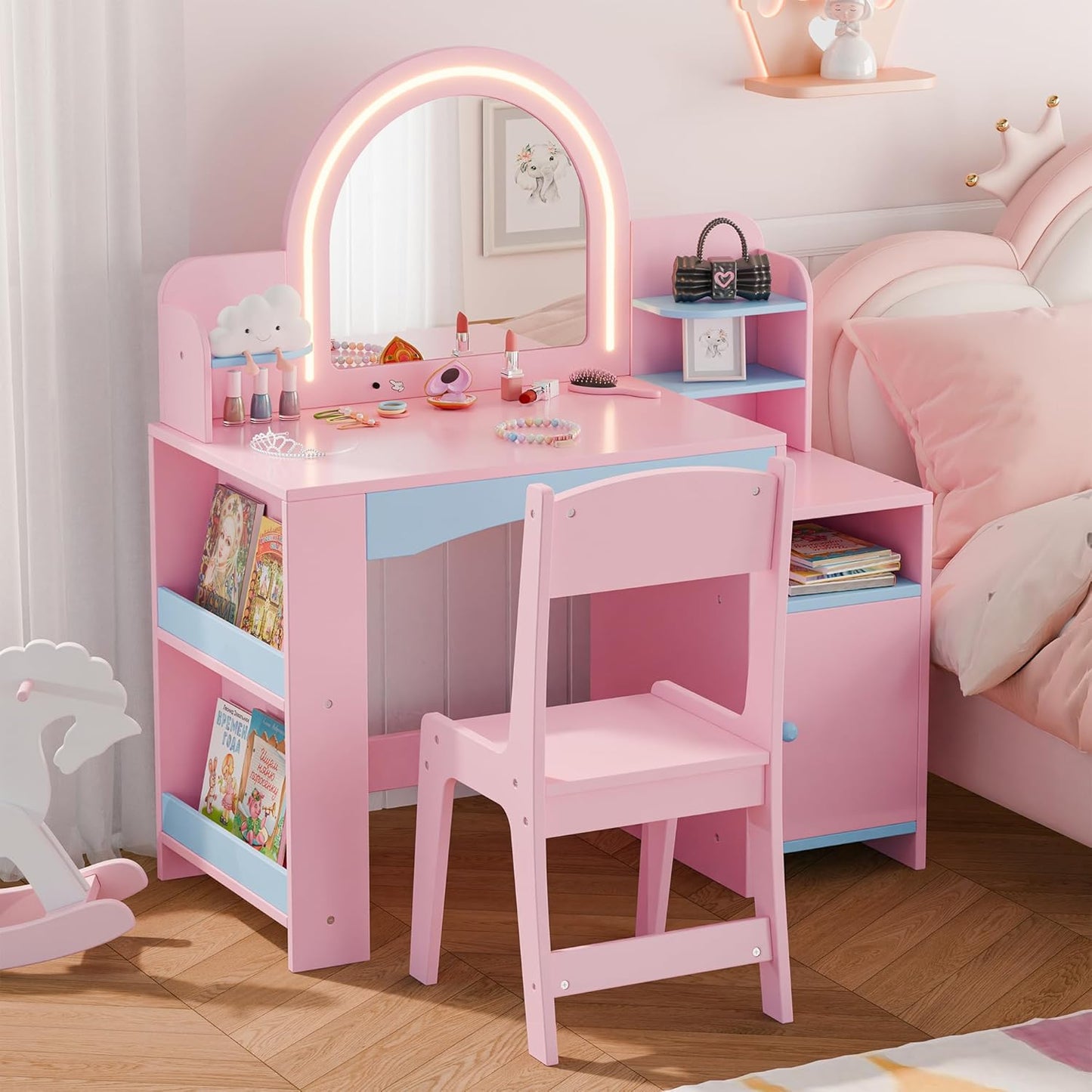 MU Kids Vanity with Lights for Little Girls - Stylish & Fun