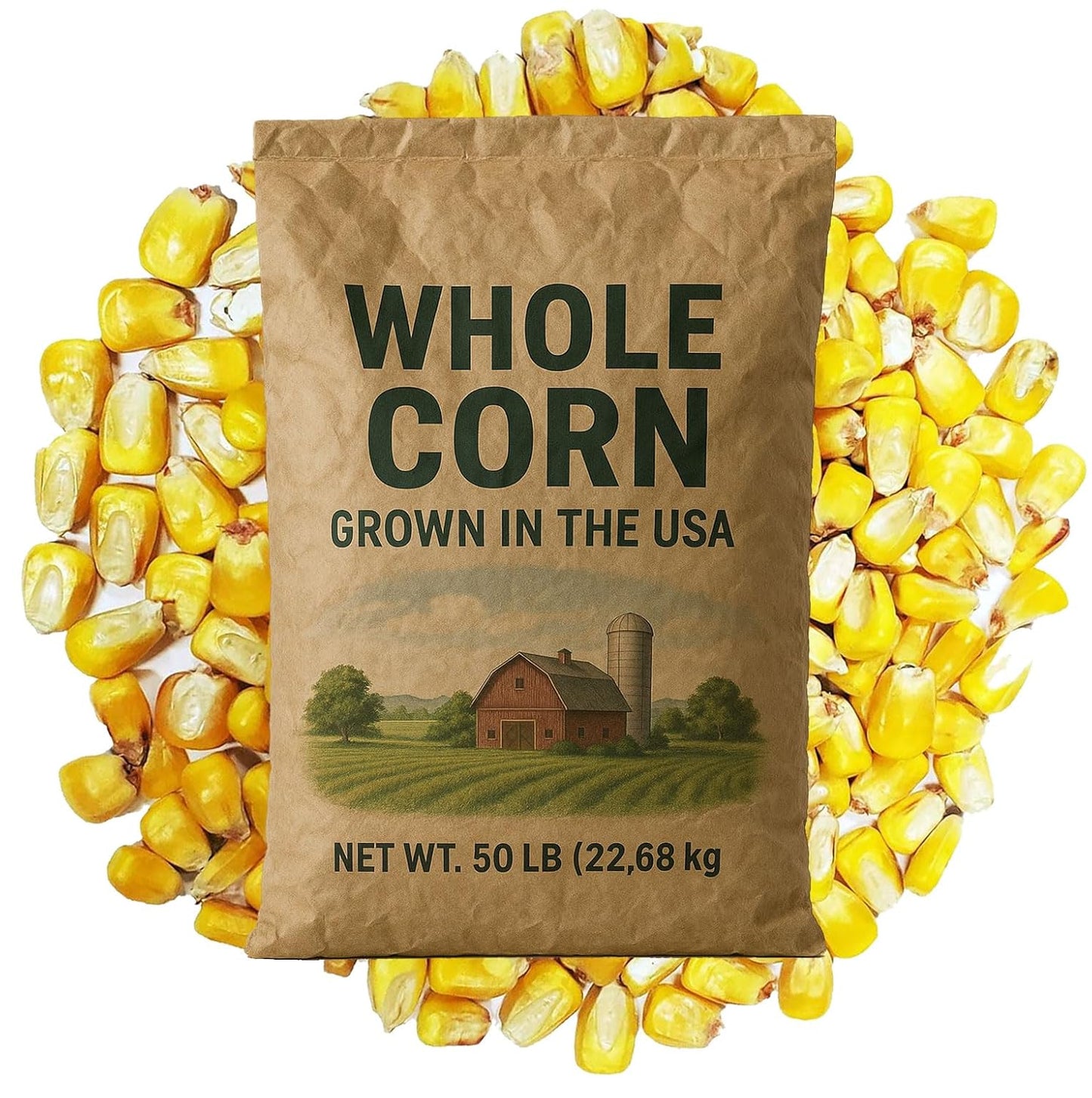 CountryMax Whole Corn 50 lb Bag for Wildlife Feed and Birds
