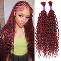 99J Water Wave Human Braiding Hair 20 in - Natural Burgundy Wave