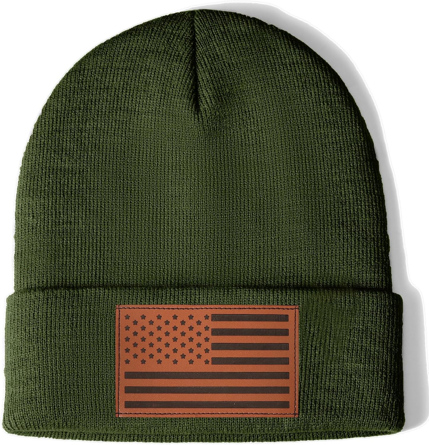 Leather USA Flag Beanie - Patriotic Style!