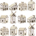 DIY Christmas Village Sets - 24 Pcs Wooden Gingerbread Houses