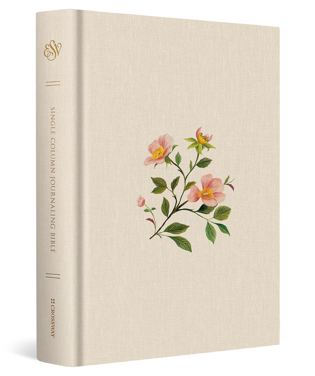 ESV Single Column Journaling Bible: Cloth Over Board, Rosehip Design