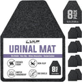 Urinal Mats 8 Pack - Black Disposable Odor-Control Urinal Pads