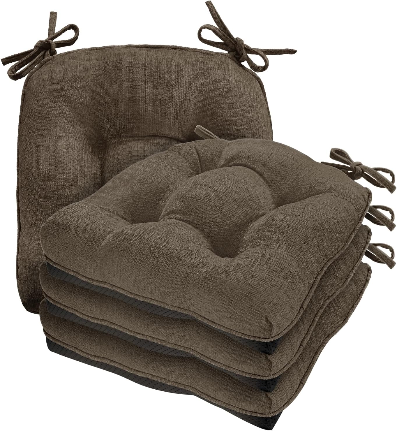 Cozyide Chair Cushions for Dining Chairs, Non-Slip Pads Pack of 4