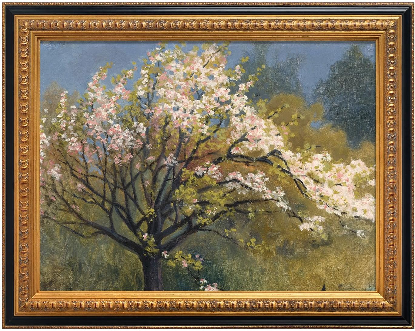 Ornate Canvas Frame for 11x14 Oil Paintings, Black & Gold