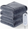Full Size Electric Blanket Heated Double-Sided Flannel & Sherpa