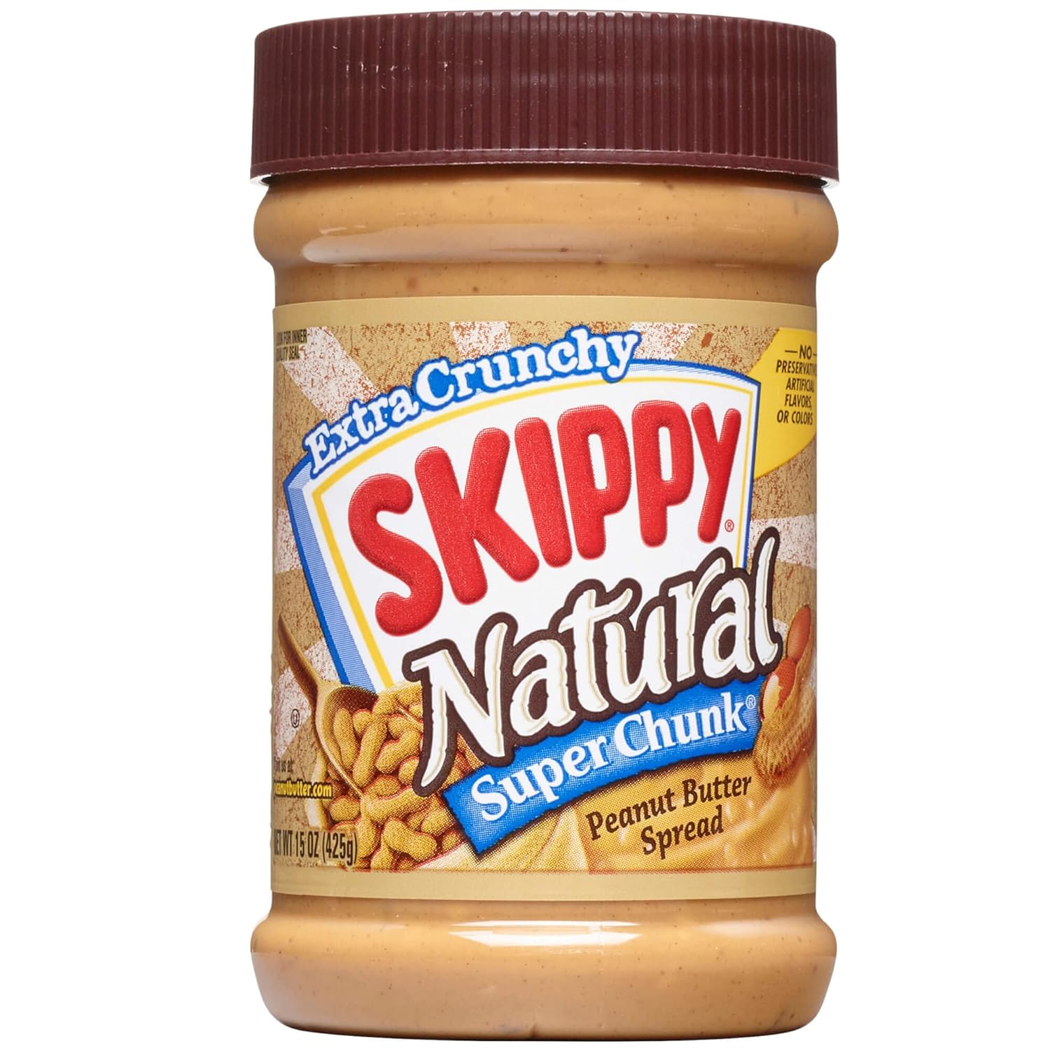 SKIPPY Natural SUPER CHUNK Peanut Butter Spread - 12 Pack