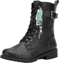 Vepose Women's 928 Military Combat Boots Mid Calf - Wallet Pocket