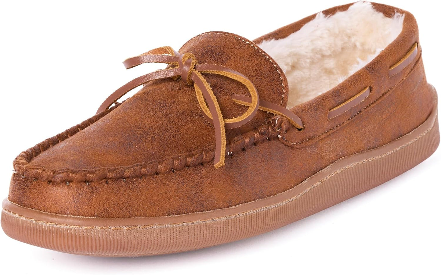 Minnetonka Men's Pile Lined Hardsole Slipper for Cozy Comfort