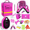 Car Emergency Kit for Teen Girl and Lady's Gifts - Pink Roadside Kit
