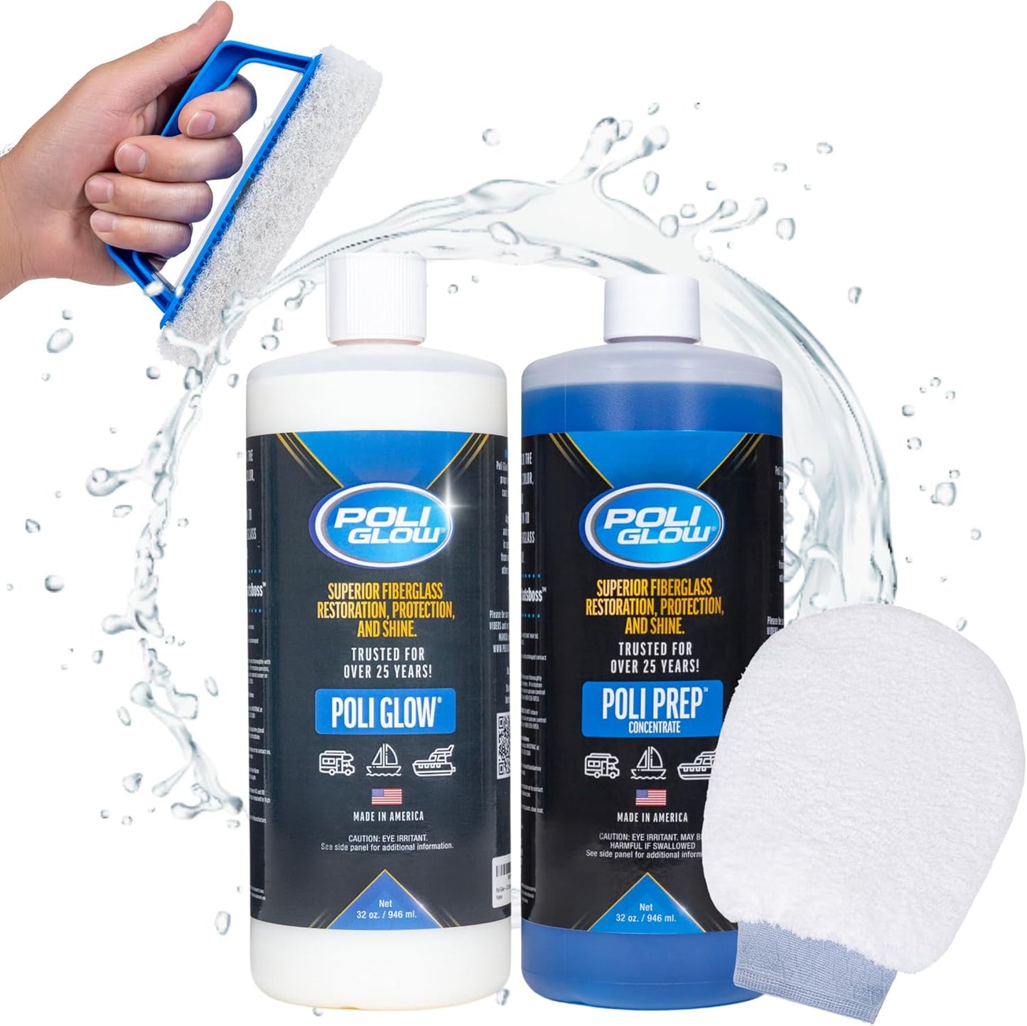 Poli Glow Boat & RV Restoration Kit - Revive Your Fiberglass Shine