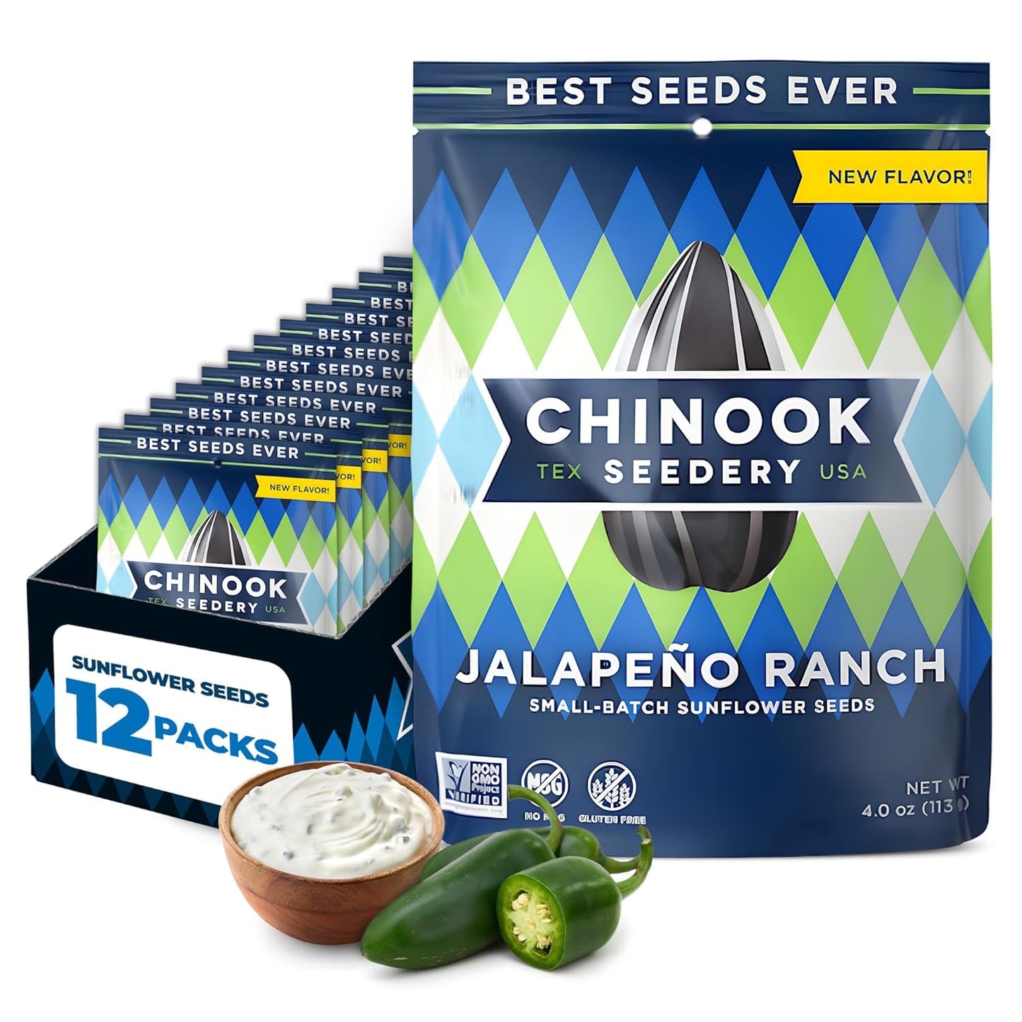 Chinook Seedery Roasted Jumbo Sunflower Seeds - Keto Snack