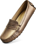 Classic Comfort Leather Penny Loafers - Lightweight Slip-On Flats Sole