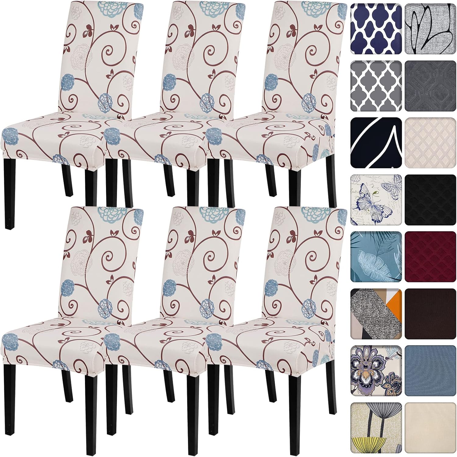 SearchI Dining Room Chair Covers Set of 6 for Stylish Protection