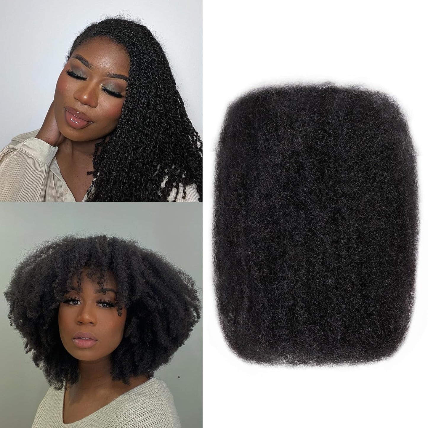 Afro Kinky Bulk Human Hair for Braiding and Styling Options