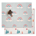 JumpOff Jo Baby Play Mat Woodland Rainbow - Large 70 x 59 in Foldable