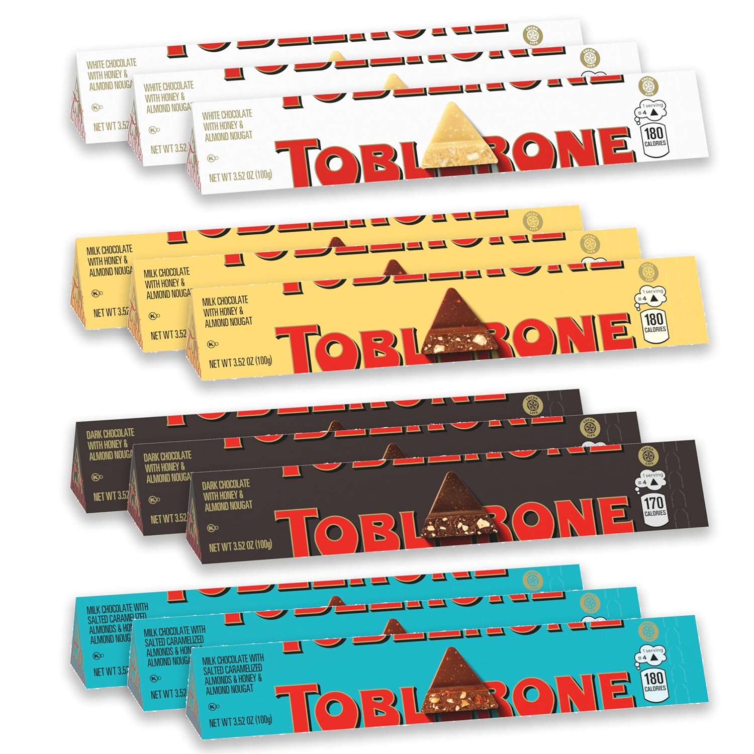TOBLERONE Assorted Chocolate Bars Variety Pack for Sweet Lovers