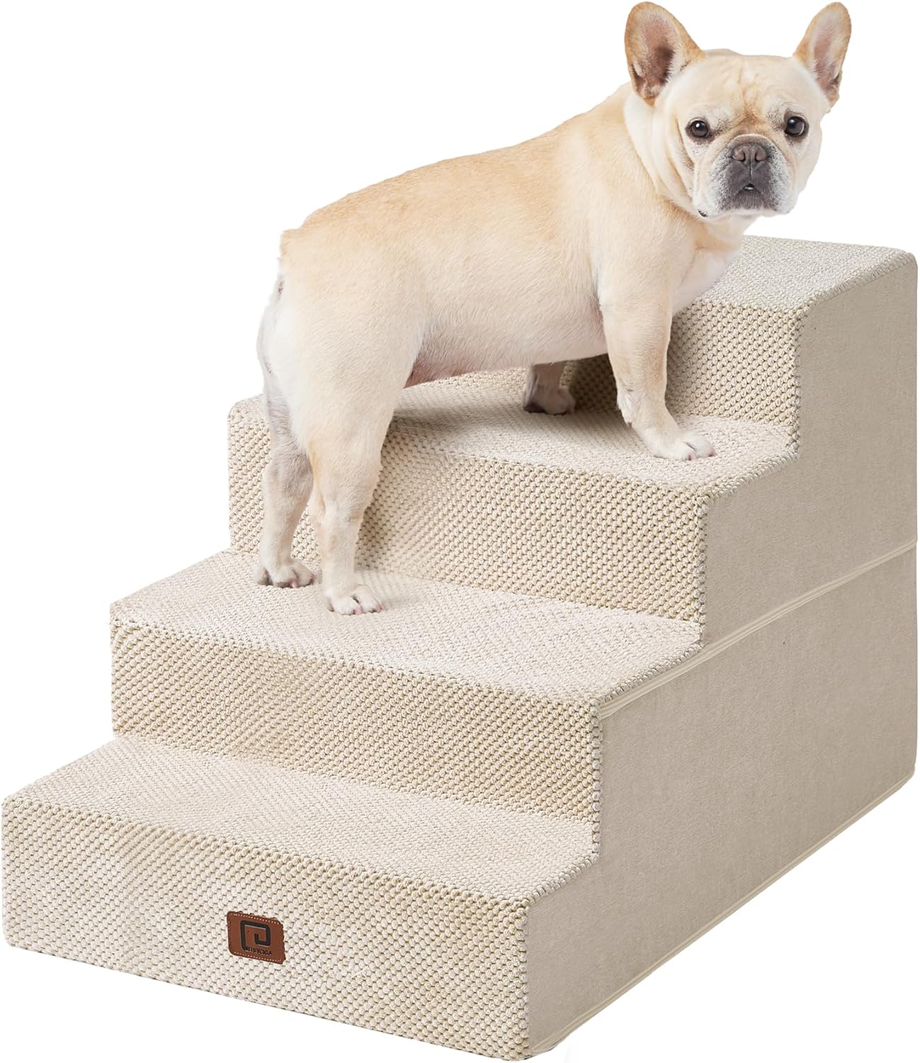 EHEYCIGA Dog Stairs for Bed - 4-Step Extra Wide Pet Steps