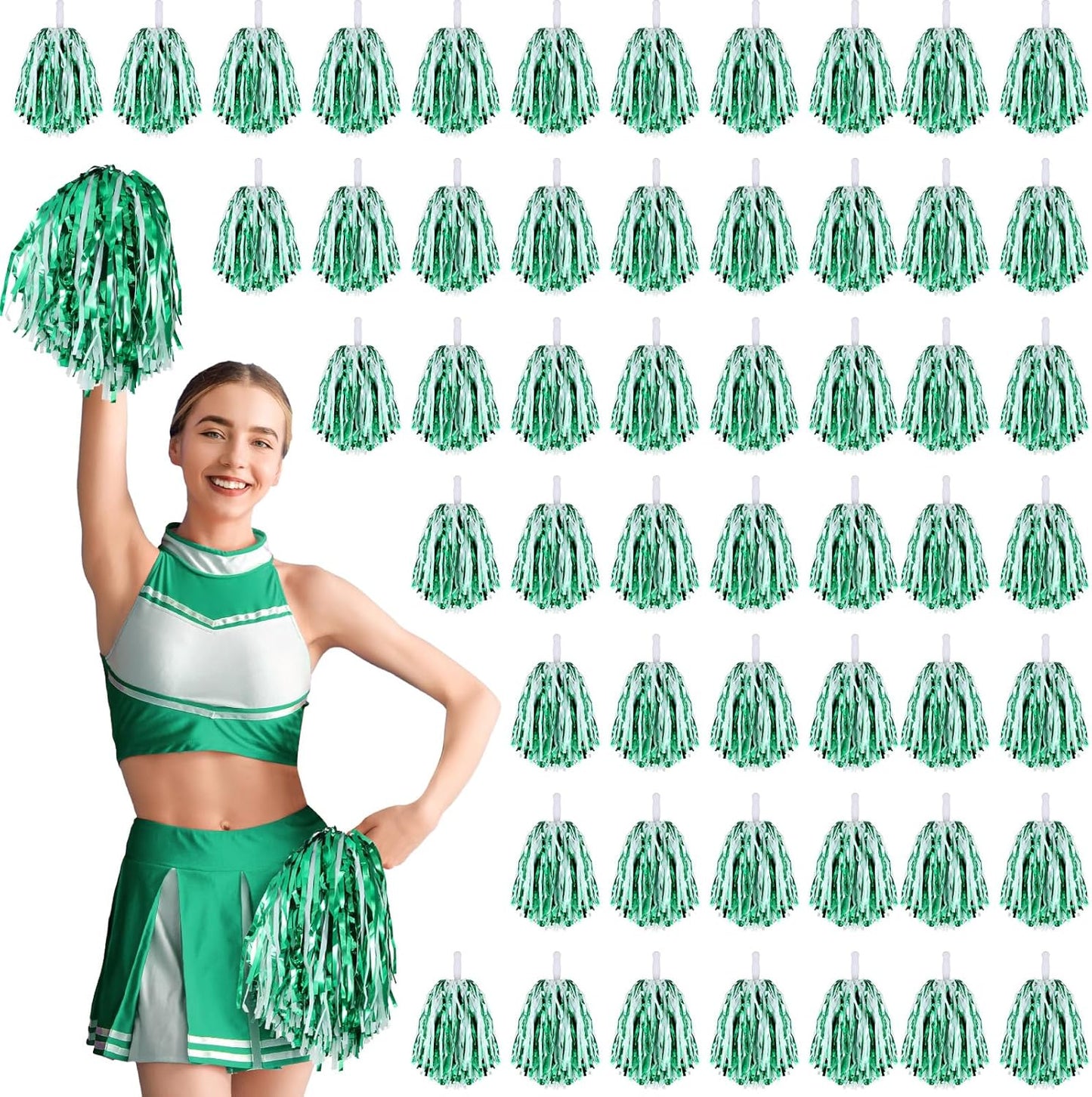 60 Pcs Cheerleading Pom Poms for Team Spirit and Events