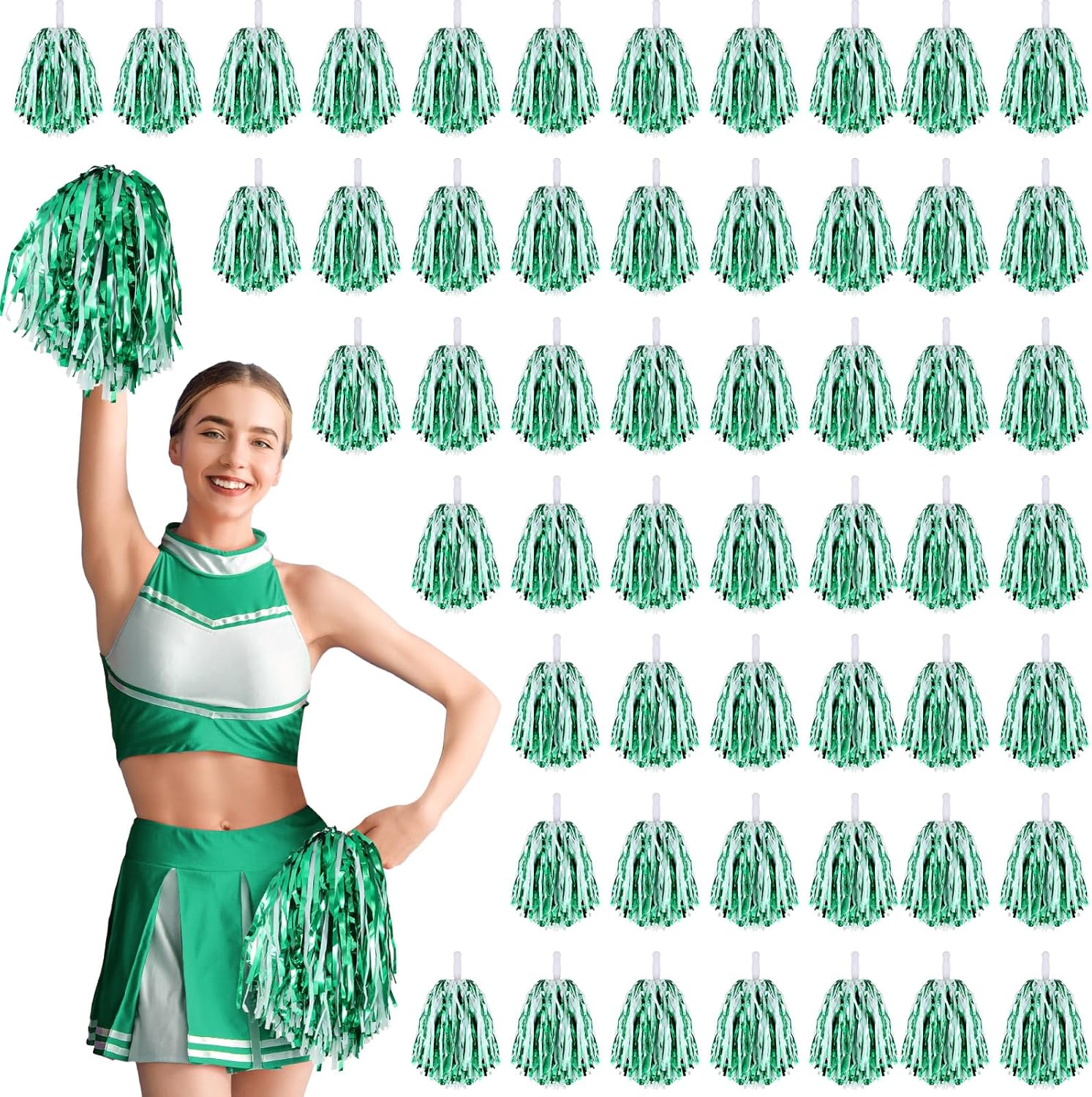 60 Pcs Cheerleading Pom Poms for Team Spirit and Events