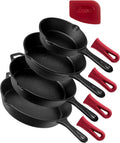 Cuisinel Cast Iron Skillets Set 4-Piece - Versatile Chef Pans Kit