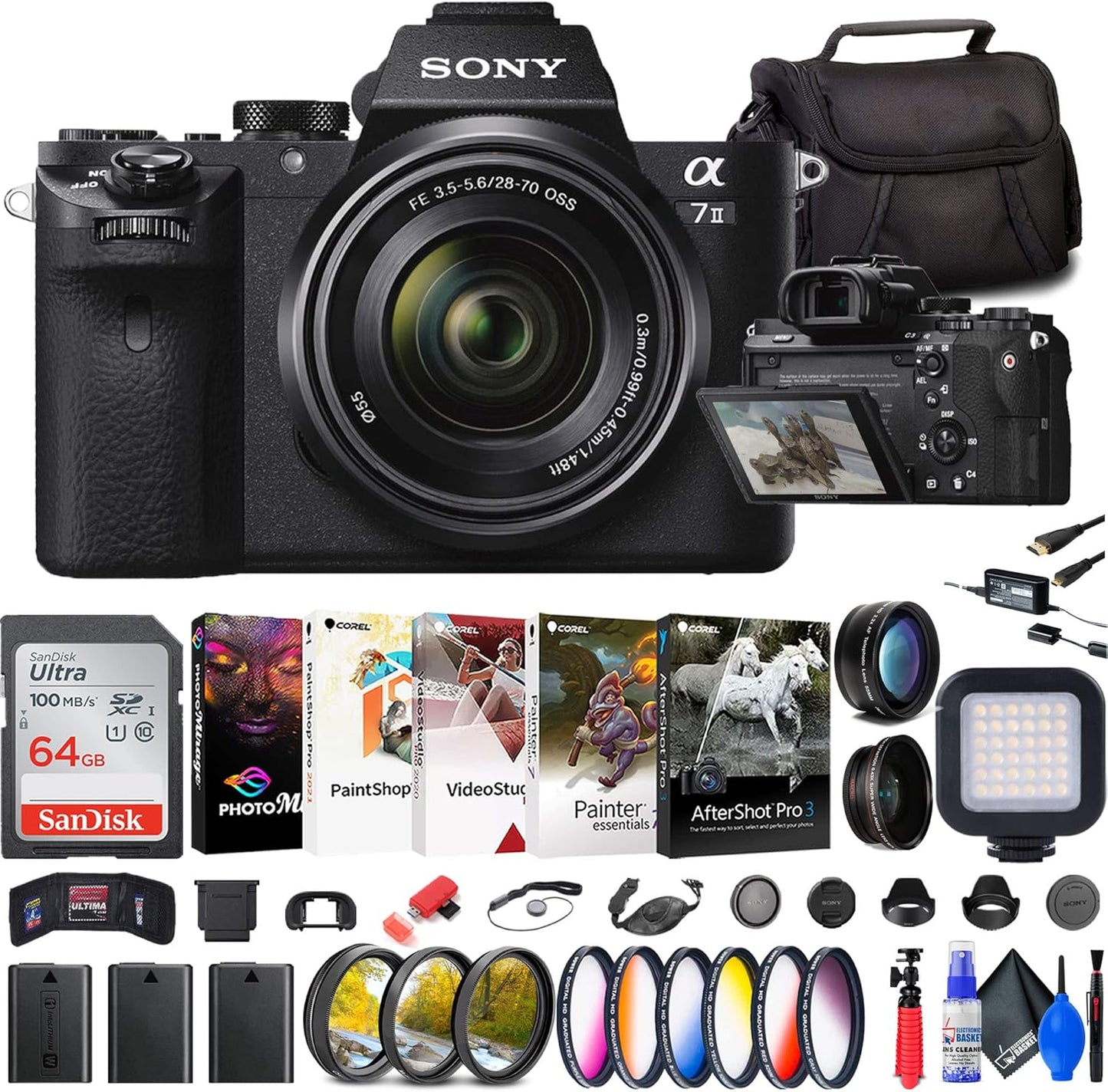 Sony a7 II Mirrorless Camera with 28-70mm Lens and Accessories