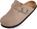 Toddler Suede Clogs with Cork Footbed - Adjustable Arch Support