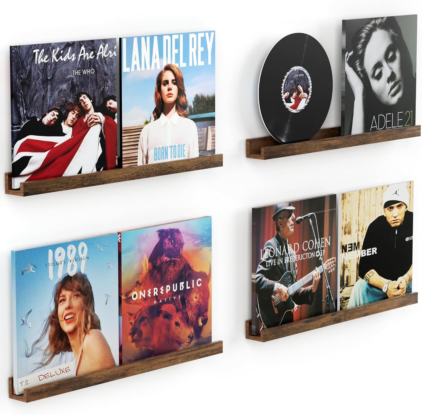 Vinyl Record Shelf Wall Mount 24 inch for Stylish Home Decor