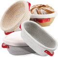 Cotton Rope Banneton Bread Proofing Basket Set - Oval & Round 4pc
