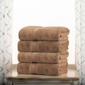 SUPERIOR Egyptian Cotton Pile Bath Towel Set of 4 - Plush Luxury