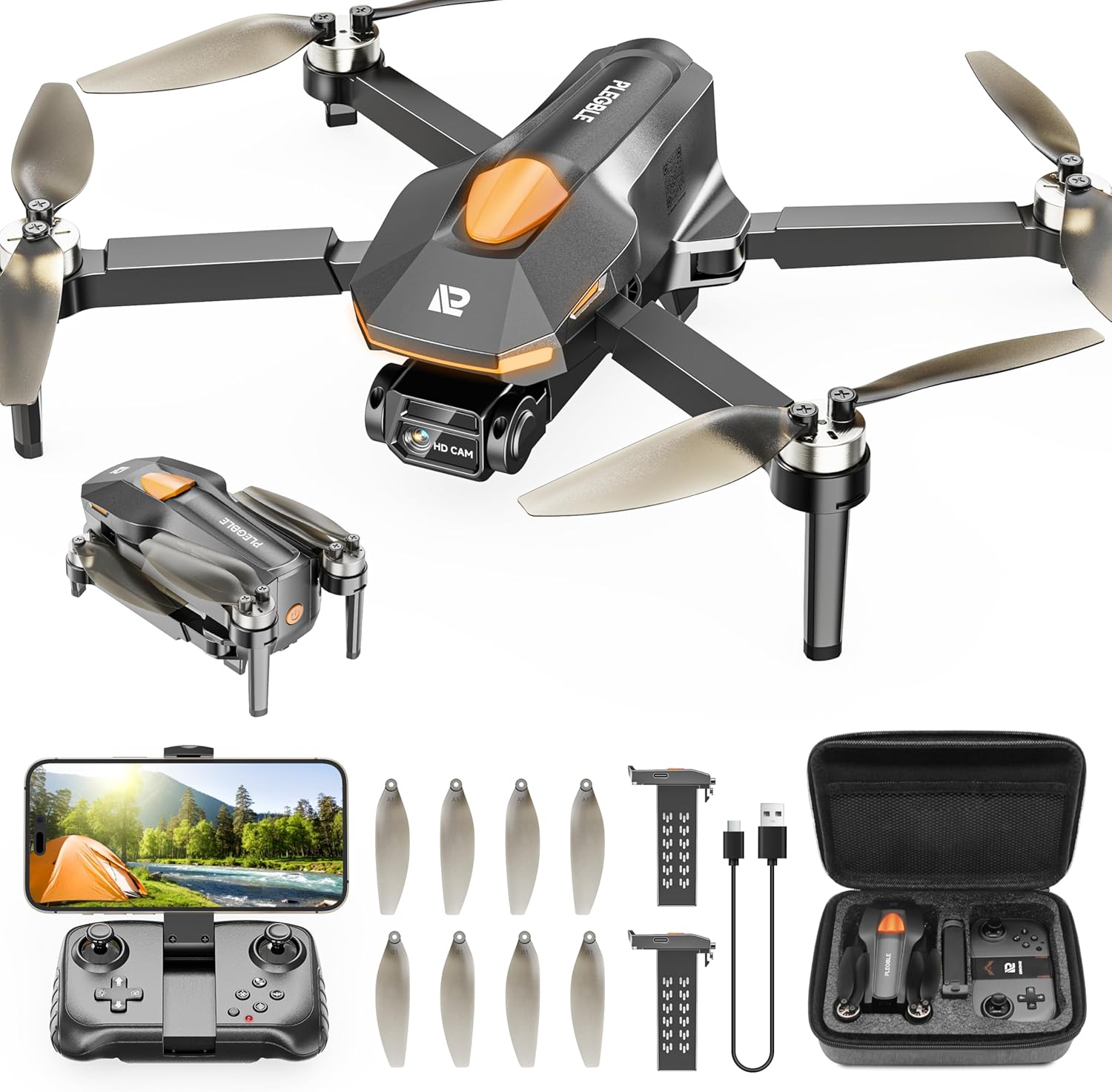 Drone with Camera for Adults - Brushless Motor FPV RC Drones
