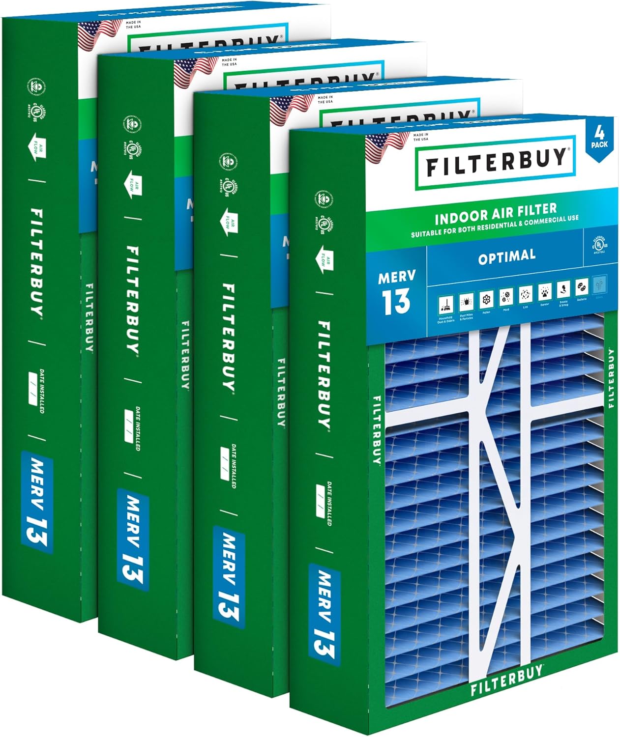 Filterbuy 16x25x5 Air Filter MERV 13 for Healthy Living