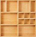 Fabsome Drawer Organizer Set of 9 Bamboo Boxes - Tidy Drawers Fast