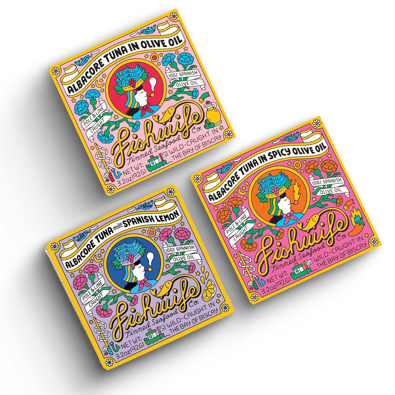 Fishwife Albacore Tuna Trio 3-Pack for Seafood Lovers