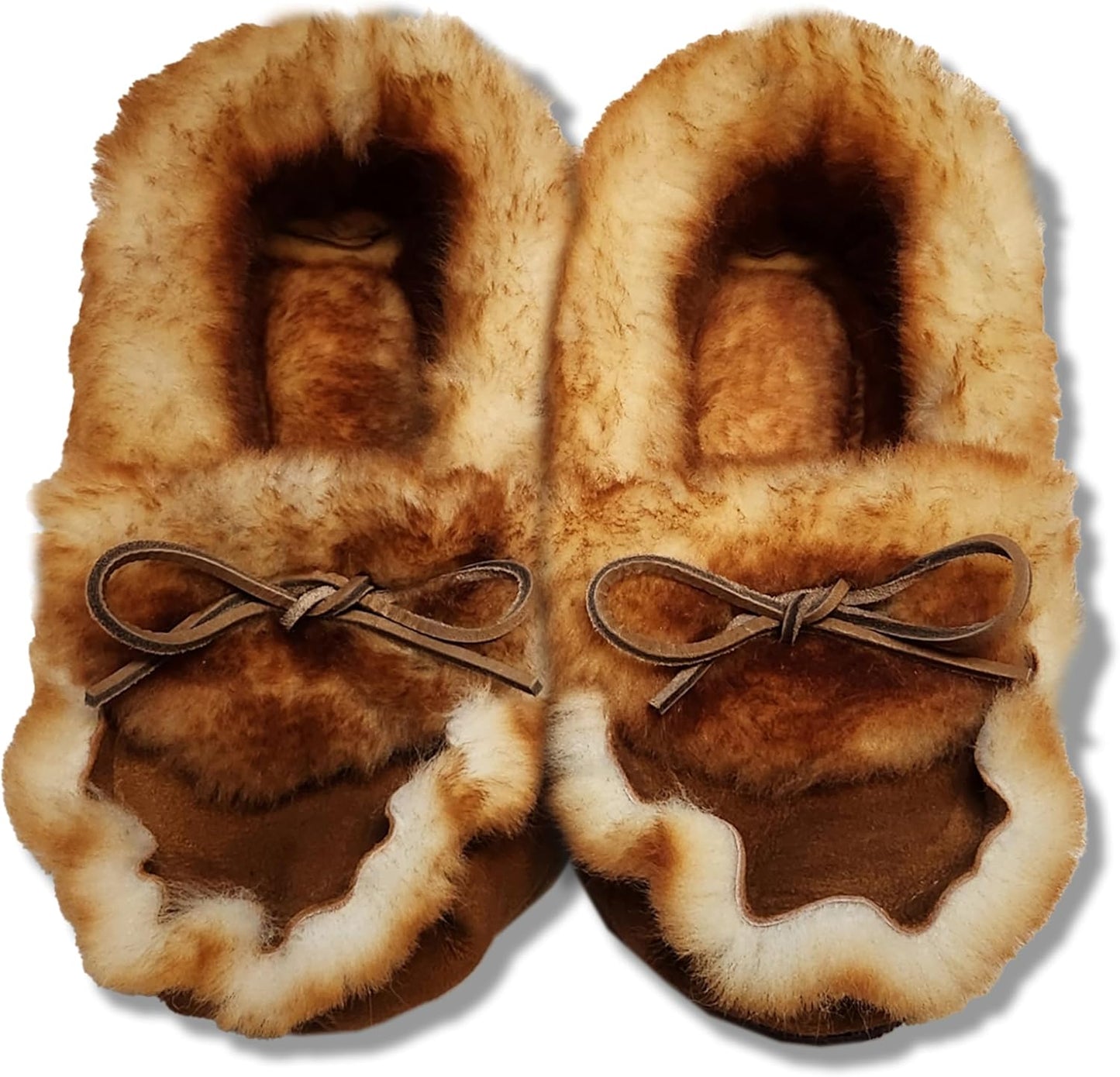 Women's Sheepskin Moccasin Slippers - Cozy Comfort for Feet