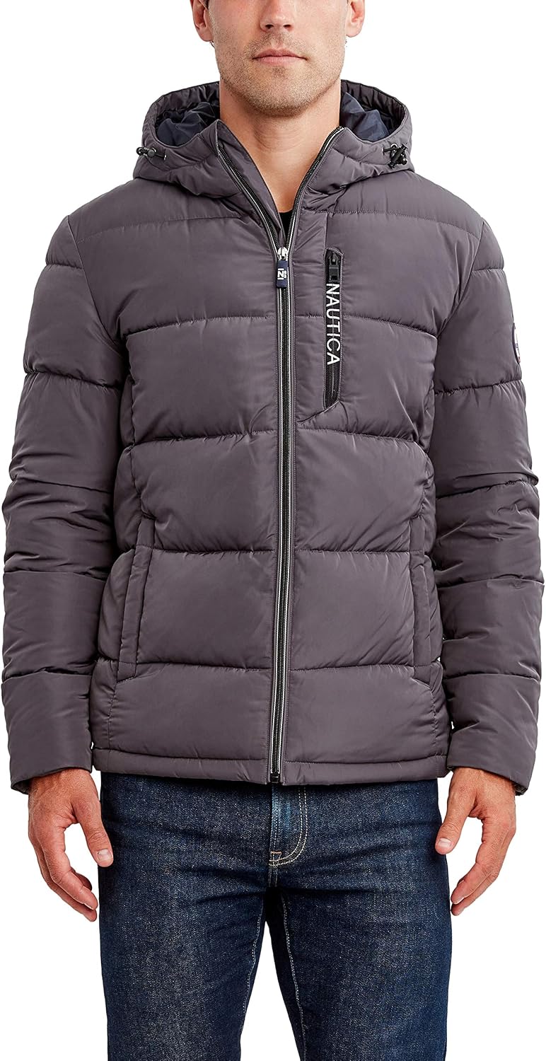 Nautica Men's Hooded Parka: Water & Wind Resistance