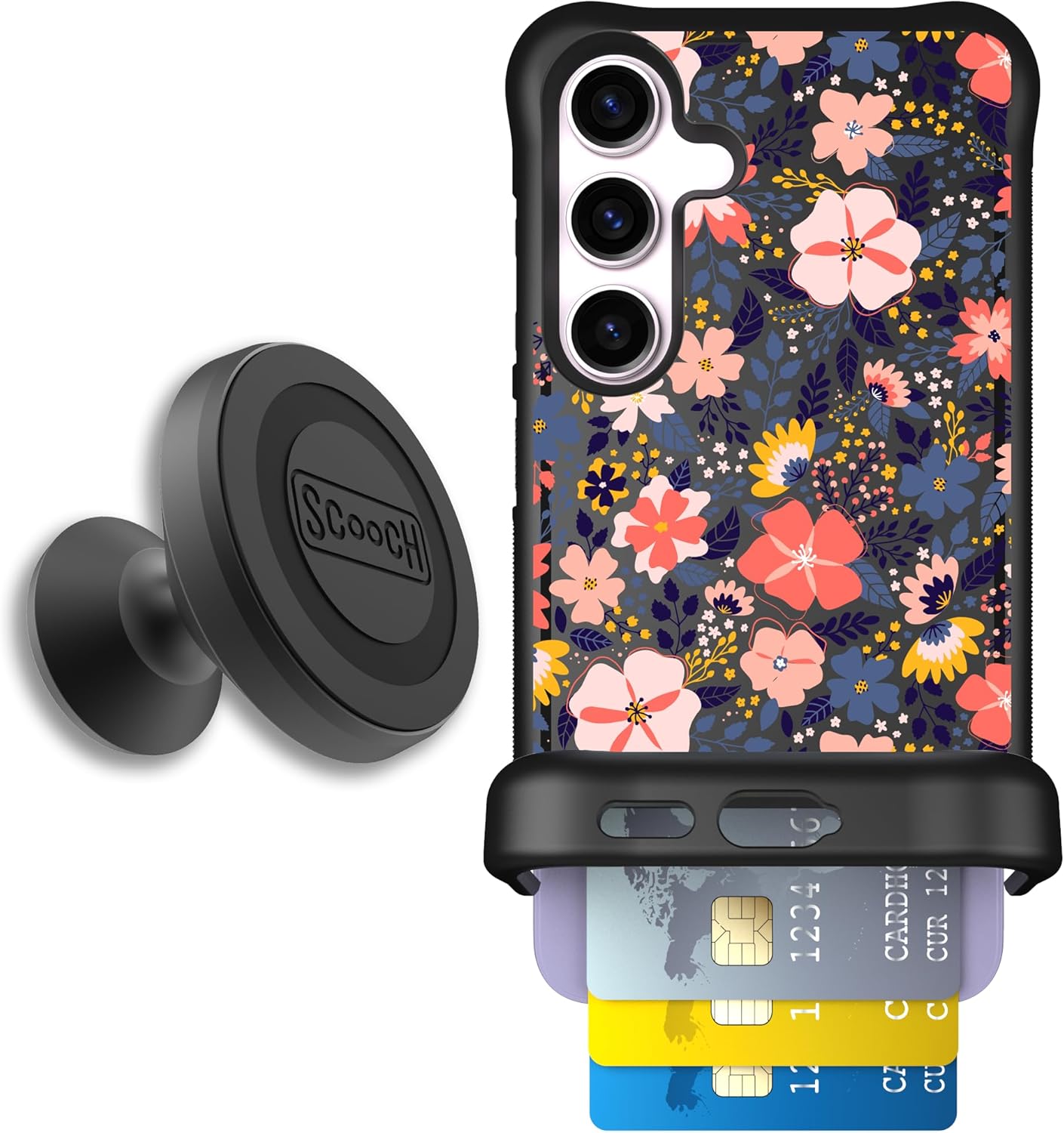 Scooch Galaxy S25 Case with Card Holder and RFID Protection