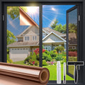 Coavas Window Privacy Film One Way - Daytime Reflective Tea Silver
