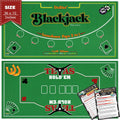 Gamie Double Sided Felt Casino Mat for Poker & Blackjack
