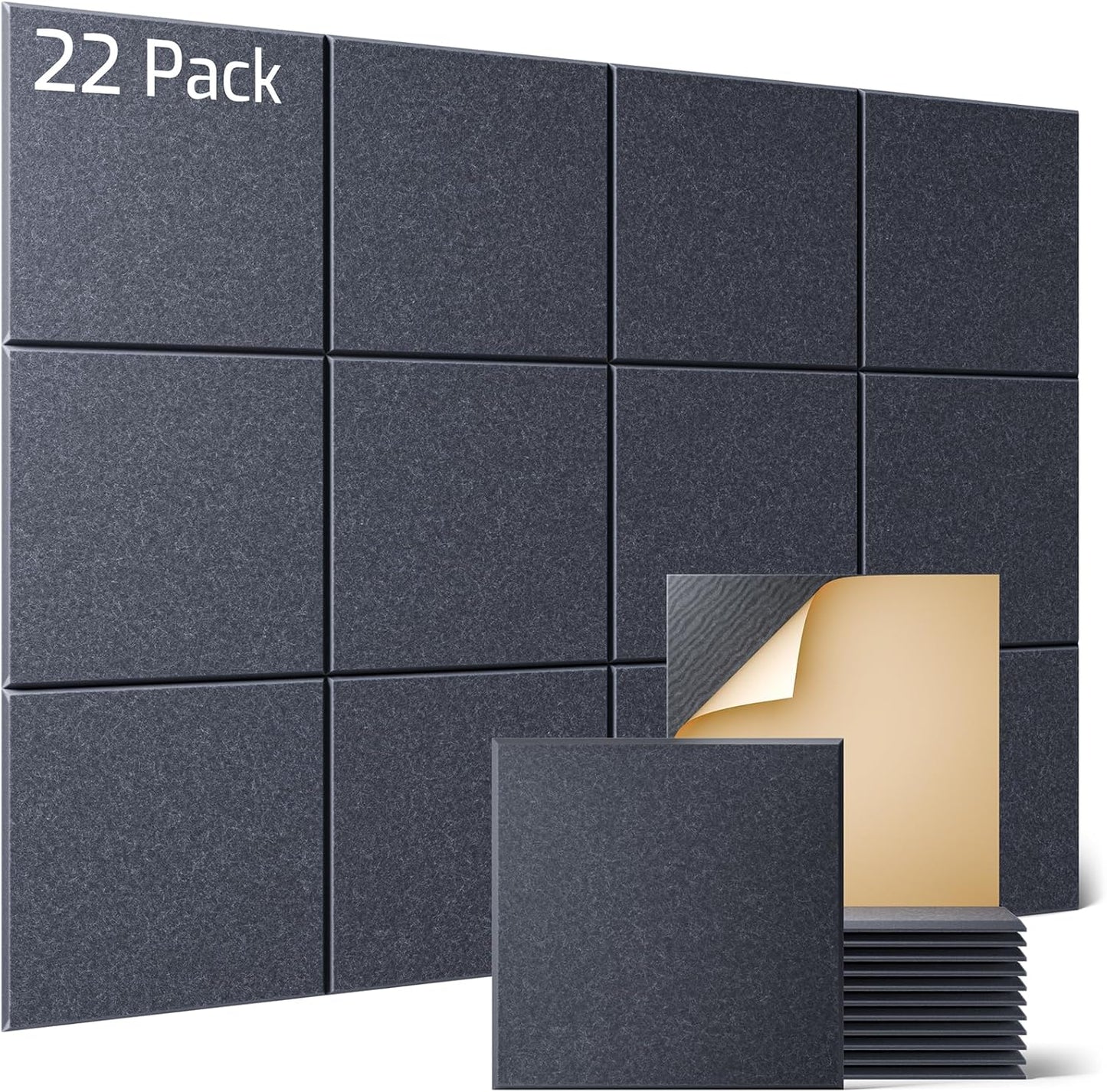 Sonicism 22 Pack Acoustic Wall Panels for Soundproofing Spaces