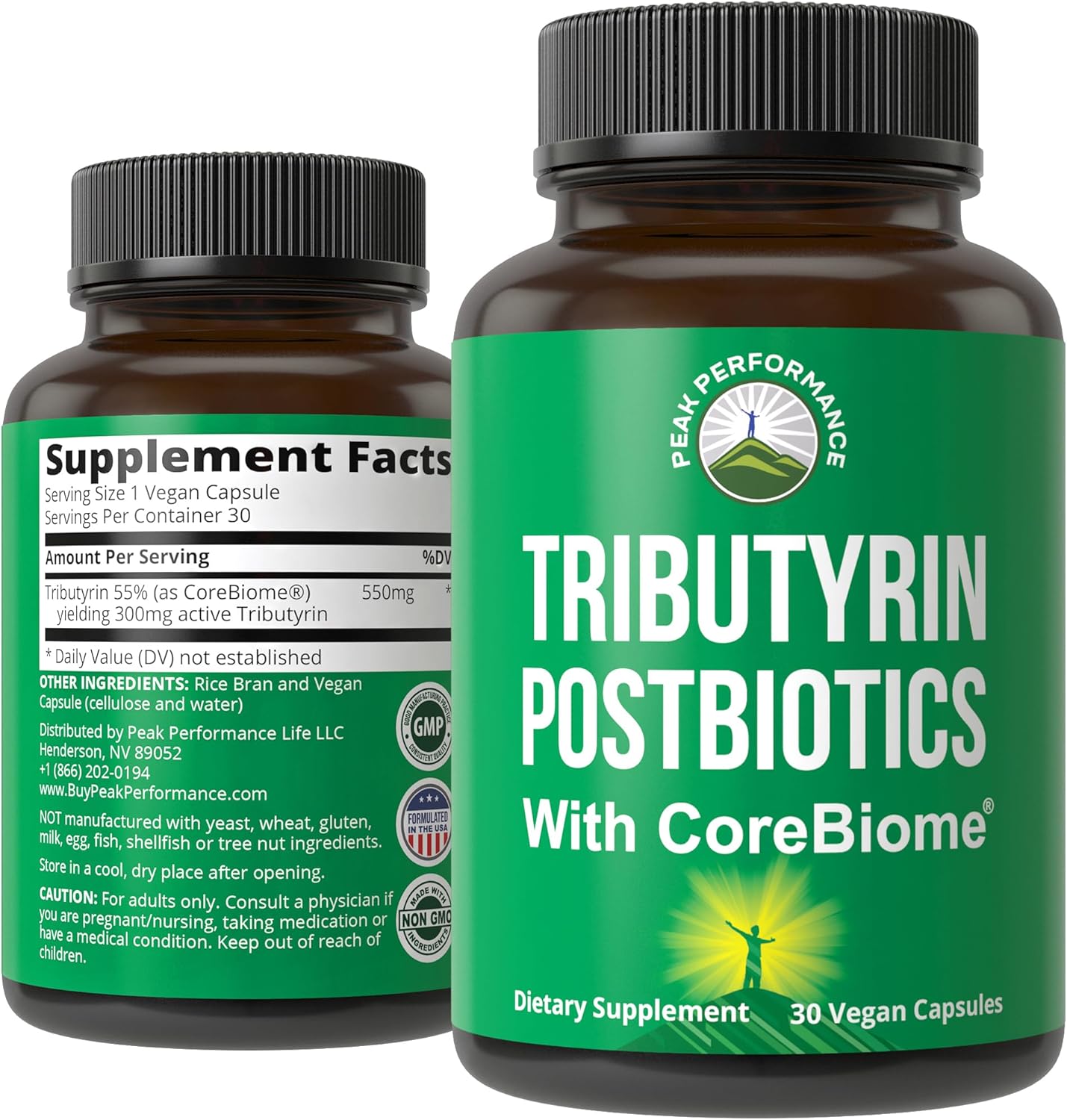 CoreBiome Tributyrin Postbiotic Supplement for Gut Health