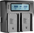 LCD Dual Channel Charger for Sony BP-U Batteries - Dual LCD